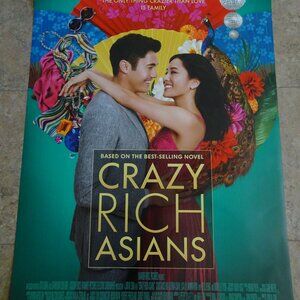 CRAZY RICH ASIANS - MOVIE POSTER WITH CONSTANCE WU & HENRY GOLDING WITH CREDITS